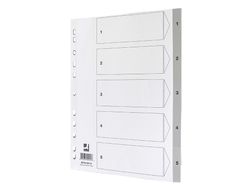 Separador numerico q-connect de plastico 1-5 (juego de 5 separadores din A4 multitaladro)
