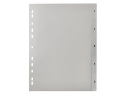 Separador numerico q-connect de plastico 1-5 (juego de 5 separadores din A4 multitaladro)
