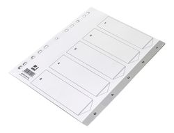 Separador numerico q-connect de plastico 1-5 (juego de 5 separadores din A4 multitaladro)