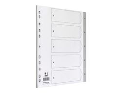 Separador numerico q-connect de plastico 1-5 (juego de 5 separadores din A4 multitaladro)