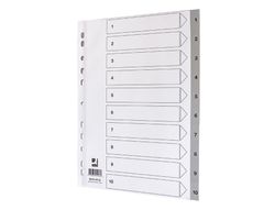 Separador numerico q-connect plastico 1-10 juego de 10 separadores din a4 multitaladro