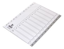 Separador numerico q-connect plastico 1-10 juego de 10 separadores din a4 multitaladro