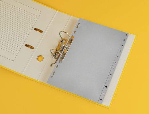 Separador numerico q-connect plastico 1-12 juego de 12 separadores din a4 multitaladro