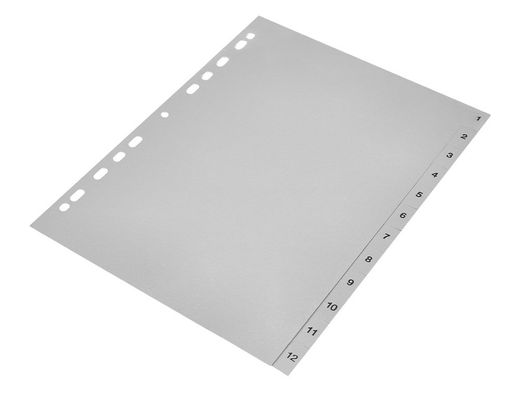 Separador numerico q-connect plastico 1-12 juego de 12 separadores din a4 multitaladro