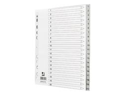 Separador numerico q-connect plastico 1-20 juego de 20 separadores din a4 multitaladro