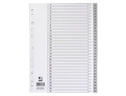 Separador numerico q-connect plastico 1-31 juego de 31 separadores din a4 multitaladro