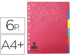 Separador Q-Connect Cartulina Brillo Juego de 6 Separadores Din A4+ Multitaladro