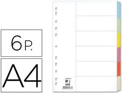Separador Q-Connect Cartulina Juego de 6 Separadores Din A4 -Multitaladro