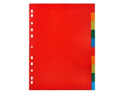 Separador q-connect plastico juego de 10 separadores din a4 multitaladro