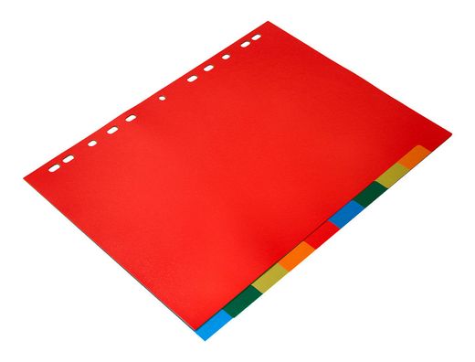 Separador q-connect plastico juego de 10 separadores din a4 multitaladro