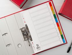 Separador q-connect plastico juego de 10 separadores din a4 multitaladro