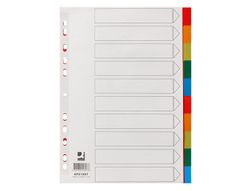 Separador q-connect plastico juego de 10 separadores din a4 multitaladro