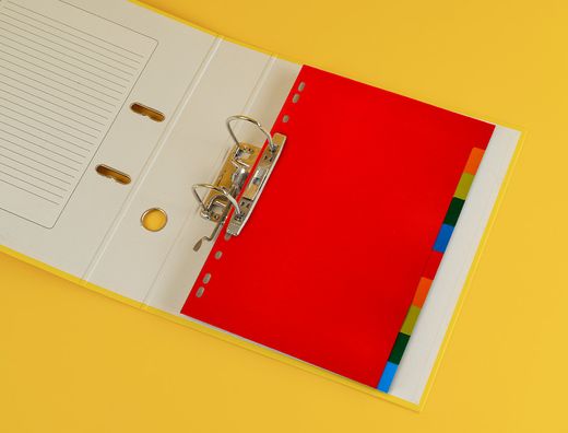 Separador q-connect plastico juego de 10 separadores din a4 multitaladro