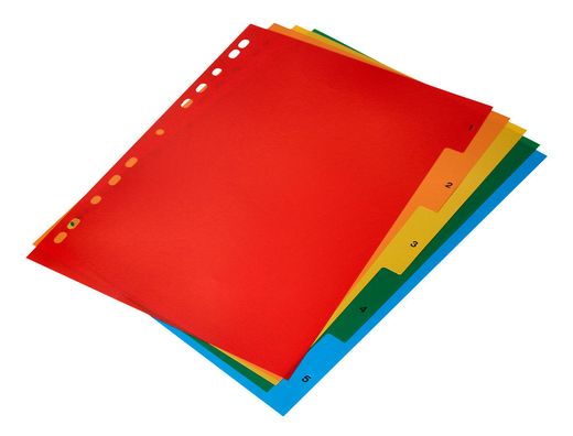 Separador q-connect plastico juego de 5 separadores din a4 multitaladro
