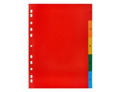 Separador q-connect plastico juego de 5 separadores din a4 multitaladro