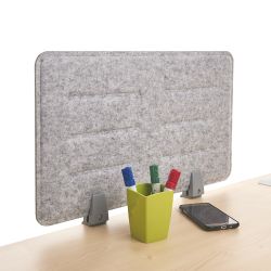 Separador Sobremesa Pet Acustico De 58 x 34 cm Gris