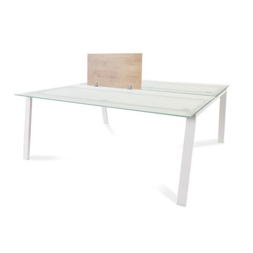 Separador Transversal De 70 x 40 cm Blanco  / Mesa Cristal