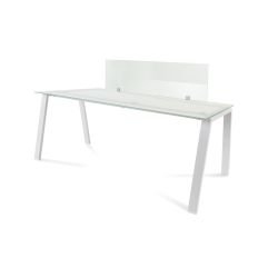 Separador Transversal De 70 x 40 cm Blanco  / Mesa Cristal
