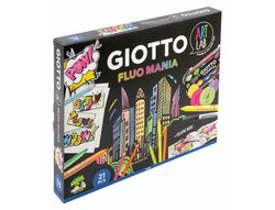 Set creativo giotto art lab fluo mania 21 piezas