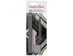 Set de dibujo conte a paris blister de 2 lapices 2h/6b + 1 barra carbon comprimido + 2 difuminos + 1 goma miga pan