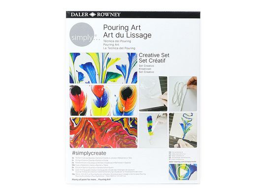 Set de pintura daler rowney simply creativo pouring