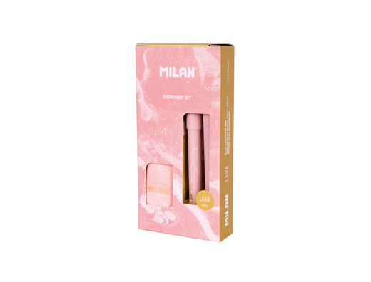 Set escritura milan serie lava boligrafo p1 + portaminas pl1 0,5 mm + afilalapiz con goma capsule