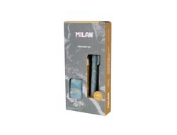 Set escritura milan serie lava boligrafo p1 + portaminas pl1 0,5 mm + afilalapiz con goma capsule