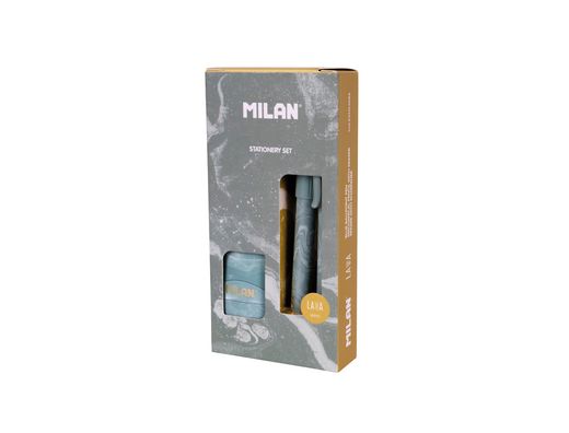 Set escritura milan serie lava boligrafo p1 + portaminas pl1 0,5 mm + afilalapiz con goma capsule