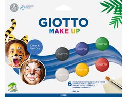 Set giotto make up pintura facial 6 botes 5 ml colores clasicos
