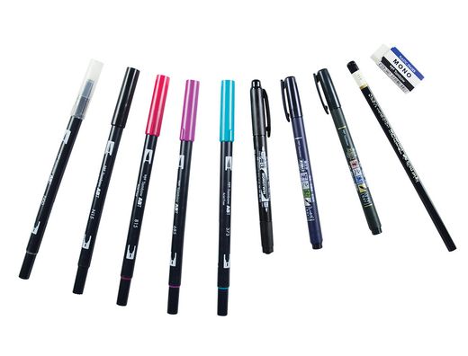 Set lettering tombow advanced 10 piezas