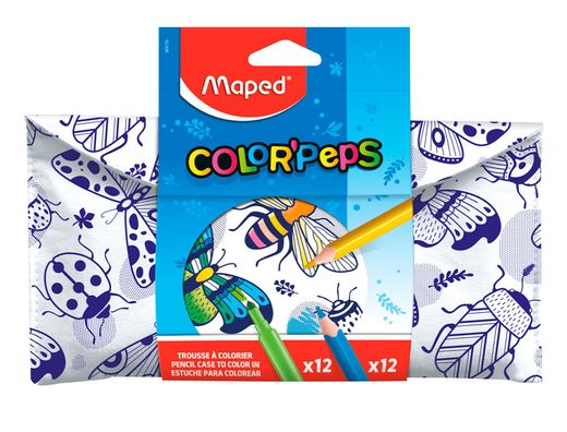 Set para colorear maped 12 rotuladores + 12 lapices colores surtidos