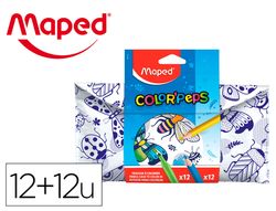 Set para colorear maped 12 rotuladores + 12 lapices colores surtidos