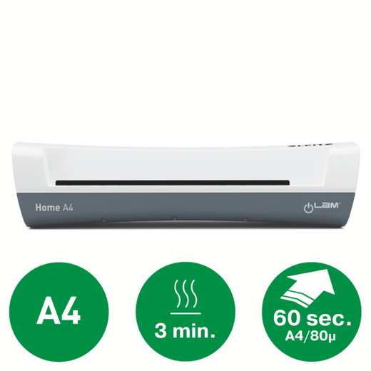Set Plastificadora iLam Home A4 EU blanco