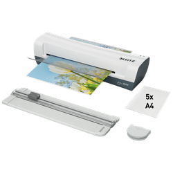 Set Plastificadora iLam Home A4 EU blanco