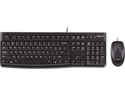 Set teclado + raton logitech mk120 usb con cable negro