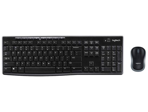 Set teclado + raton logitech mk270 inalambrico negro