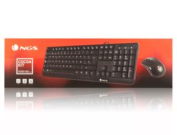 Set teclado y raton con cable ngs cocoa usb color negro