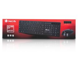 Set teclado y raton ngs allure multimedia inalambrico usb nano 2,4 ghz color negro