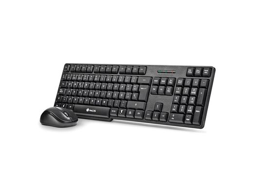 Set teclado y raton ngs inalambricos 2.4ghz usb color negro