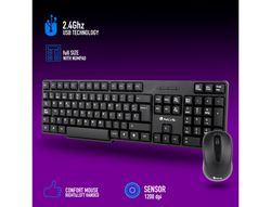 Set teclado y raton ngs inalambricos 2.4ghz usb color negro