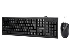 Set teclado y raton q-connect con cable color negro