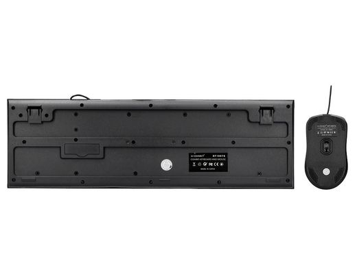 Set teclado y raton q-connect con cable color negro