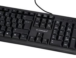 Set teclado y raton q-connect con cable color negro