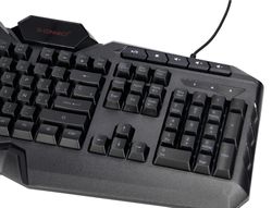 Set teclado y raton q-connect gaming con cable e iluminacion led color negro
