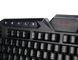 Set teclado y raton q-connect gaming con cable e iluminacion led color negro
