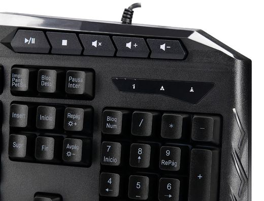 Set teclado y raton q-connect gaming con cable e iluminacion led color negro