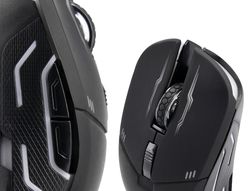 Set teclado y raton q-connect gaming con cable e iluminacion led color negro
