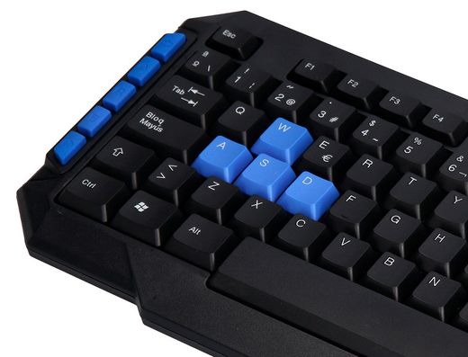 Set teclado y raton q-connect inalambrico compatible windows color negro
