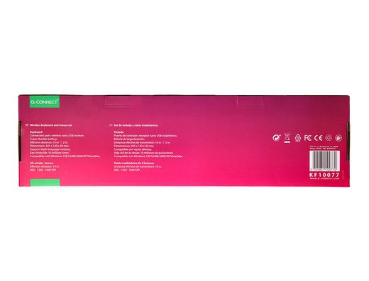Set teclado y raton q-connect inalambrico compatible windows color negro