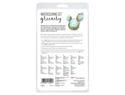 Set watercoloring tombow greenery 9 piezas
